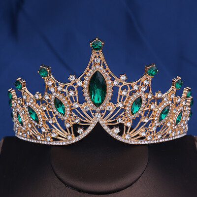 Coroana Mireasa Baroc Vintage Printesa Regina Accesorii pentru cap Tiara de cristal Pentru Femei Coroana de nunta Accesorii pentru rochie de par Bijuterii