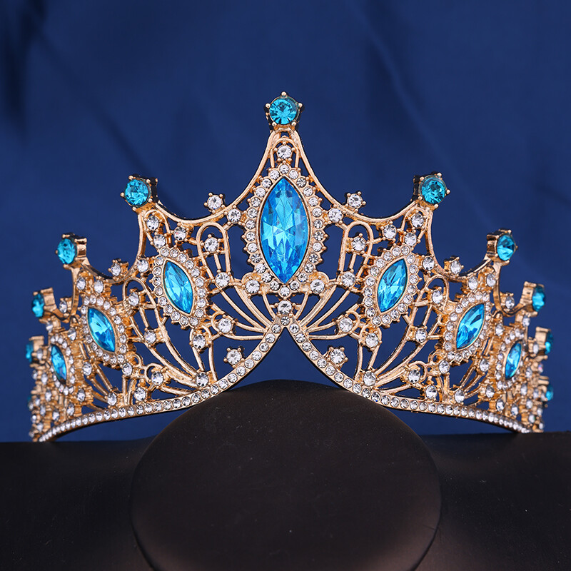 Coroana Mireasa Baroc Vintage Printesa Regina Accesorii pentru cap Tiara de cristal Pentru Femei Coroana de nunta Accesorii pentru rochie de par Bijuterii