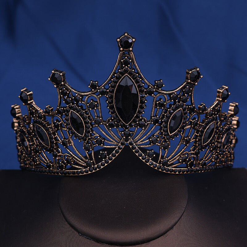 Coroana Mireasa Baroc Vintage Printesa Regina Accesorii pentru cap Tiara de cristal Pentru Femei Coroana de nunta Accesorii pentru rochie de par Bijuterii