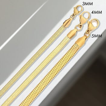 eManco 4mm Snake Chain Anklet Γυναικεία/Κορίτσια Αλυσίδα παραλίας Ανοξείδωτο Ατσάλι Δώρο Αντιαλλεργικό σταγόνες/Χονδρική