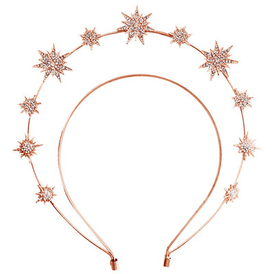Fashion Metal Moon And Stars Handmade DIY Design Bentita de păr Coroana de mireasă Bijuterii pentru căpăcioară