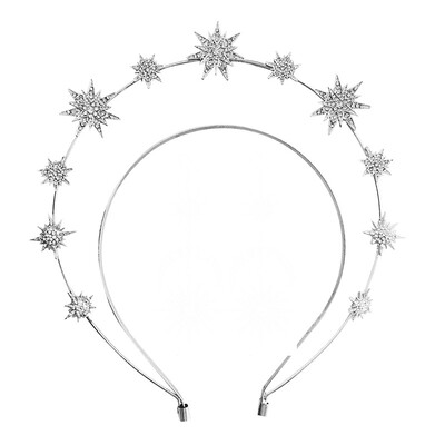 Fashion Metal Moon And Stars Handmade DIY Design Bentita de păr Coroana de mireasă Bijuterii pentru căpăcioară