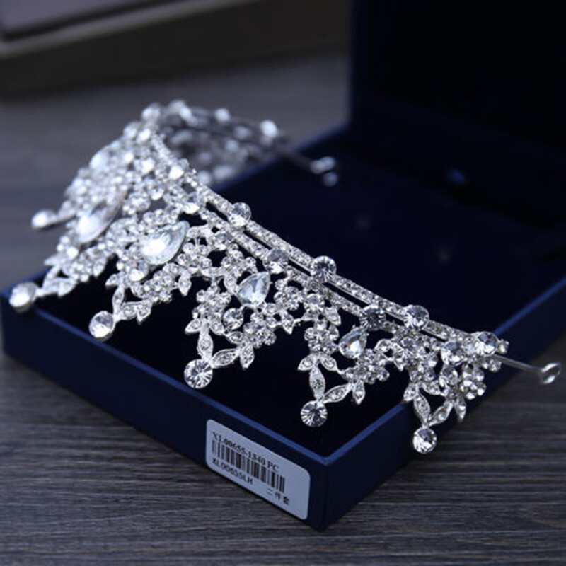 Femei elegante prințesă cristal tiare coroane bentiță mare stras dragoste bal coroana petrecere accesorii diademă bijuterii de păr nou