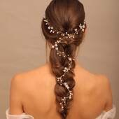 Pearl Flower Νυφικά Μαλλιά Vine Brides Headwear Party Prom Αξεσουάρ για τα μαλλιά Γάμος κοσμήματα μαλλιών για γυναίκες Ζώνες κεφαλής μόδας τιάρα