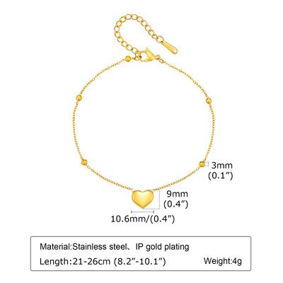 Βραχιόλι αστραγάλου σε πόδι από ανοξείδωτο ατσάλι, αδιάβροχο ρυθμιζόμενο μπαλάκι με χάντρες παραλίας Cuban Link Summer Boho Foot Jewelry for Women