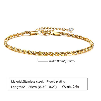 Βραχιόλι αστραγάλου σε πόδι από ανοξείδωτο ατσάλι, αδιάβροχο ρυθμιζόμενο μπαλάκι με χάντρες παραλίας Cuban Link Summer Boho Foot Jewelry for Women