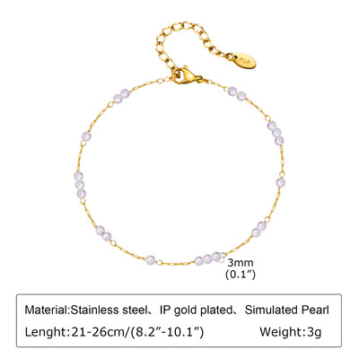 Βραχιόλι αστραγάλου σε πόδι από ανοξείδωτο ατσάλι, αδιάβροχο ρυθμιζόμενο μπαλάκι με χάντρες παραλίας Cuban Link Summer Boho Foot Jewelry for Women