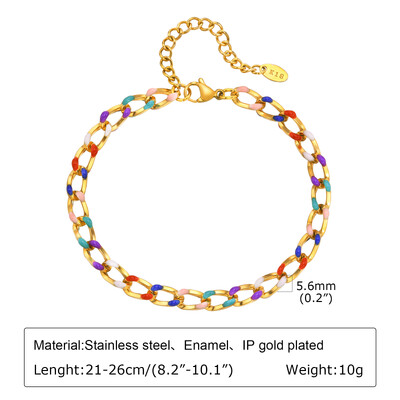 Βραχιόλι αστραγάλου σε πόδι από ανοξείδωτο ατσάλι, αδιάβροχο ρυθμιζόμενο μπαλάκι με χάντρες παραλίας Cuban Link Summer Boho Foot Jewelry for Women