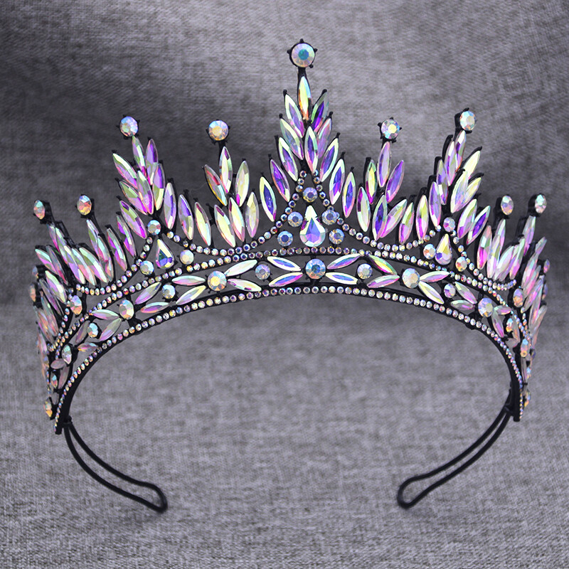 Coroana de nunta mov baroc Regina regala Tiare de mireasa Coroana de printesa Bijuterii pentru par pentru rochie de mireasa Accesorii pentru cap