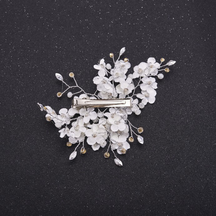 Ανοιχτό μωβ λεβάντα ροζ Λευκό μπλε λουλούδι Νυφικές χτένες μαλλιών Κεφαλή κεφαλής χορού γάμου Αξεσουάρ μαλλιών Κοσμήματα μαλλιών Καρφίτσες μαλλιών