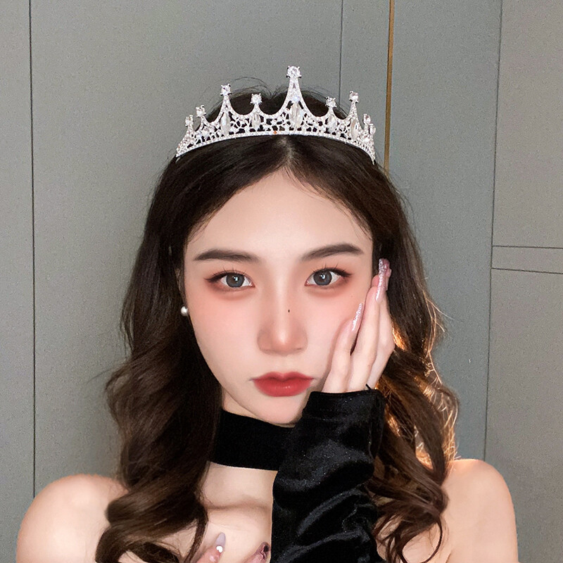 Strass strălucitor Coroană de nuntă de lux Bentite pentru păr Femei Mirese Tiare și Coifuri Bijuterii elegante, versatile