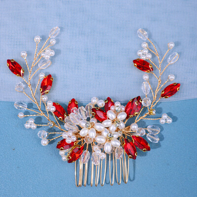 Cristal stras flori perle pieptene de păr bentita tiara ac de păr pentru femei petrecere mireasa nunta accesorii de păr bijuterii