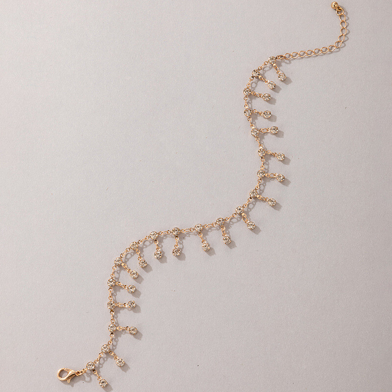 Strassz bojt bokaláncok Női Nyári Strand kiegészítők Bohemia karkötő a lábon Divat Bokalánc Egyszerű Ékszer Női