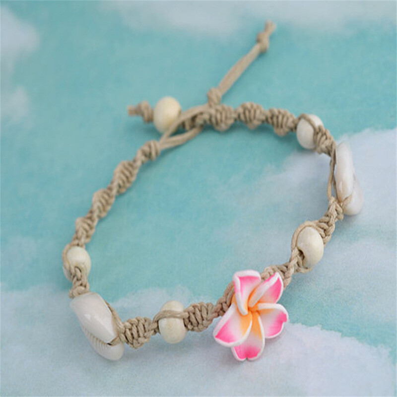 Divat Bohemian Anklet Beach Anklet Charm Női Virág láblánc Nyári Kiegészítők Strand mezítlábas karkötő Boka a lábon
