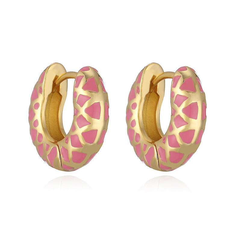 HECHENG, Cercei Cercei Cercei Rotunzi, Geometrici, Colorati, pentru Femei, Catarama de ureche, Cercei Huggie, Bijuterii