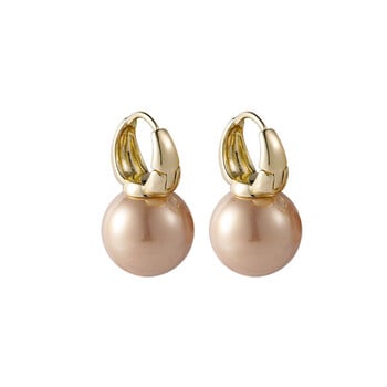 Fashion Simulated Pearl Drop Stud σκουλαρίκια για γυναίκες OL Απλό στρογγυλό δαχτυλίδι αυτί για κορίτσια Δώρα Bijoux Party Γάμος Νυφικά κοσμήματα