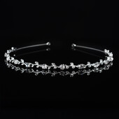 SLBRIDAL Rhinestones Crystal Tiara Headband Bridal Princess Crown Αξεσουάρ για τα μαλλιά Bridesmaids Κοσμήματα Γυναικείες κεφαλές