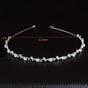 SLBRIDAL Rhinestones Crystal Tiara Headband Bridal Princess Crown Αξεσουάρ για τα μαλλιά Bridesmaids Κοσμήματα Γυναικείες κεφαλές