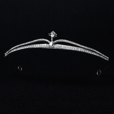 SLBRIDAL Rhinestones Crystal Tiara Headband Bridal Princess Crown Αξεσουάρ για τα μαλλιά Bridesmaids Κοσμήματα Γυναικείες κεφαλές