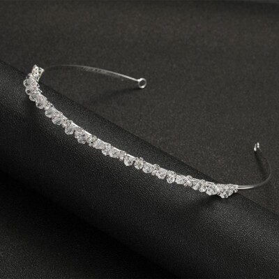 SLBRIDAL Rhinestones Crystal Tiara Headband Bridal Princess Crown Αξεσουάρ για τα μαλλιά Bridesmaids Κοσμήματα Γυναικείες κεφαλές