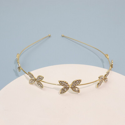 SLBRIDAL Rhinestones Crystal Tiara Headband Bridal Princess Crown Αξεσουάρ για τα μαλλιά Bridesmaids Κοσμήματα Γυναικείες κεφαλές