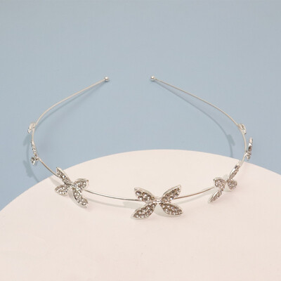 SLBRIDAL Rhinestones Crystal Tiara Headband Bridal Princess Crown Αξεσουάρ για τα μαλλιά Bridesmaids Κοσμήματα Γυναικείες κεφαλές