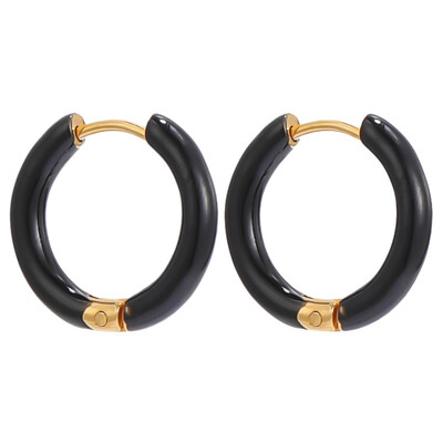 1 pereche de cercei din oțel inoxidabil pentru femei, de culoare bomboană, emailați, cercei de vară dulce, cercei, setări, bijuterii