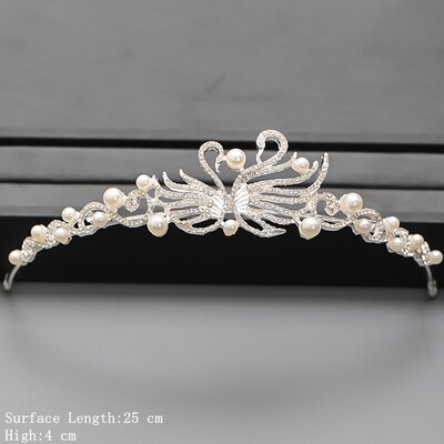 Culoarea Argintie Coroana si Tiara Accesorii De Par Pentru Femei Accesorii Nunta Coroana Pentru Mireasa Cristal Stras Diadema Diadema