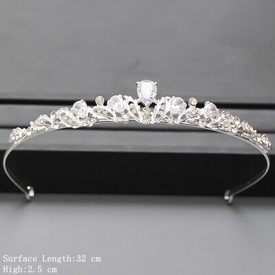 Culoarea Argintie Coroana si Tiara Accesorii De Par Pentru Femei Accesorii Nunta Coroana Pentru Mireasa Cristal Stras Diadema Diadema