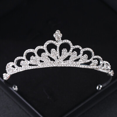Culoarea Argintie Coroana si Tiara Accesorii De Par Pentru Femei Accesorii Nunta Coroana Pentru Mireasa Cristal Stras Diadema Diadema