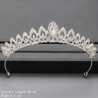 Culoarea Argintie Coroana si Tiara Accesorii De Par Pentru Femei Accesorii Nunta Coroana Pentru Mireasa Cristal Stras Diadema Diadema