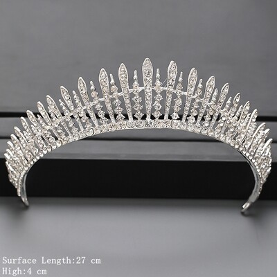 Culoarea Argintie Coroana si Tiara Accesorii De Par Pentru Femei Accesorii Nunta Coroana Pentru Mireasa Cristal Stras Diadema Diadema