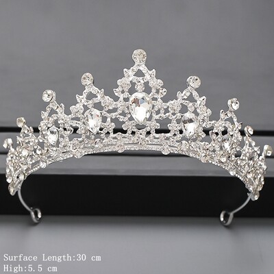 Culoarea Argintie Coroana si Tiara Accesorii De Par Pentru Femei Accesorii Nunta Coroana Pentru Mireasa Cristal Stras Diadema Diadema