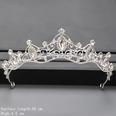 Culoarea Argintie Coroana si Tiara Accesorii De Par Pentru Femei Accesorii Nunta Coroana Pentru Mireasa Cristal Stras Diadema Diadema