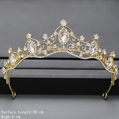 Culoarea Argintie Coroana si Tiara Accesorii De Par Pentru Femei Accesorii Nunta Coroana Pentru Mireasa Cristal Stras Diadema Diadema