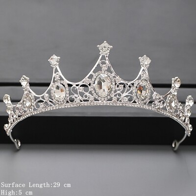 Culoarea Argintie Coroana si Tiara Accesorii De Par Pentru Femei Accesorii Nunta Coroana Pentru Mireasa Cristal Stras Diadema Diadema