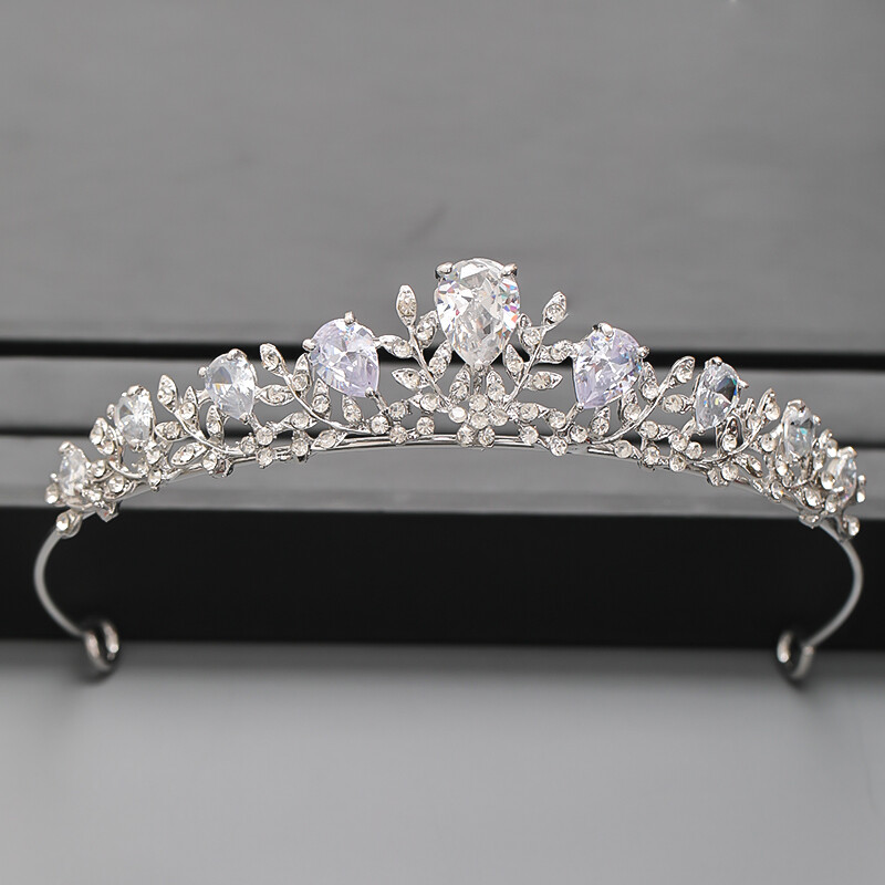 Culoarea Argintie Coroana si Tiara Accesorii De Par Pentru Femei Accesorii Nunta Coroana Pentru Mireasa Cristal Stras Diadema Diadema