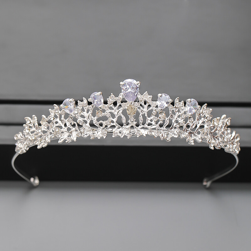 Culoarea Argintie Coroana si Tiara Accesorii De Par Pentru Femei Accesorii Nunta Coroana Pentru Mireasa Cristal Stras Diadema Diadema