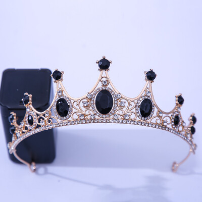 DIEZI Prabangus Elegant Purple Rose Red Crystal Crown plaukų aksesuarai Tiara Moterų vakarėlis Kalnų krištolas nuotakos karūnėlė Nauji plaukų papuošalai