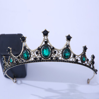 DIEZI Prabangus Elegant Purple Rose Red Crystal Crown plaukų aksesuarai Tiara Moterų vakarėlis Kalnų krištolas nuotakos karūnėlė Nauji plaukų papuošalai