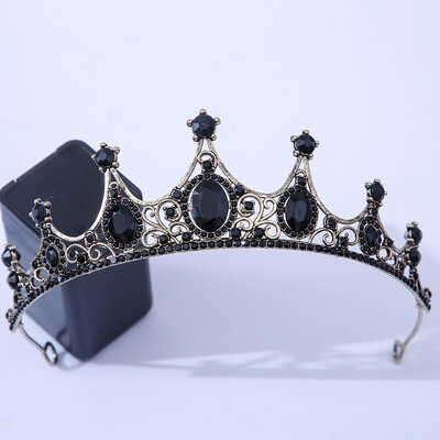 DIEZI Prabangus Elegant Purple Rose Red Crystal Crown plaukų aksesuarai Tiara Moterų vakarėlis Kalnų krištolas nuotakos karūnėlė Nauji plaukų papuošalai