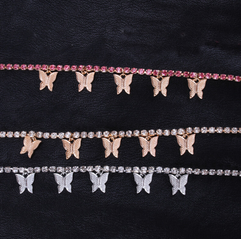 YLWHJJ Brand Creative κρεμαστό ποδήλατο από στρας, μικρό μενταγιόν πεταλούδας για γυναίκες, δημοφιλές στοιχείο πεταλούδας νέο γυαλιστερό ποδήλατο