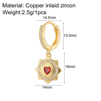 Cute Heart Turkish Evil Eye Hoop σκουλαρίκια για γυναίκες Χρυσό χρώμα New In Ear Dange Κοσμήματα Ζιργκόν Κορεατική Μόδα Υψηλής Ποιότητας