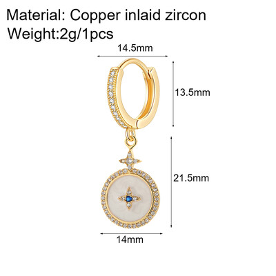 Cute Heart Turkish Evil Eye Hoop σκουλαρίκια για γυναίκες Χρυσό χρώμα New In Ear Dange Κοσμήματα Ζιργκόν Κορεατική Μόδα Υψηλής Ποιότητας