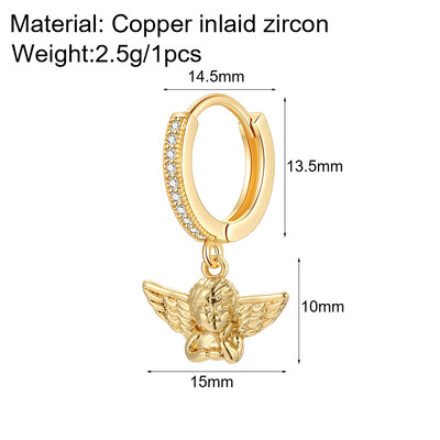 Cute Heart Turkish Evil Eye Hoop σκουλαρίκια για γυναίκες Χρυσό χρώμα New In Ear Dange Κοσμήματα Ζιργκόν Κορεατική Μόδα Υψηλής Ποιότητας