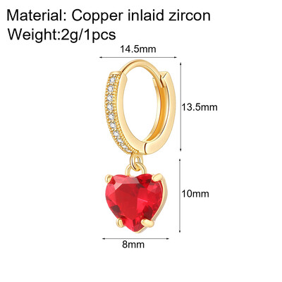 Cute Heart Turkish Evil Eye Hoop σκουλαρίκια για γυναίκες Χρυσό χρώμα New In Ear Dange Κοσμήματα Ζιργκόν Κορεατική Μόδα Υψηλής Ποιότητας