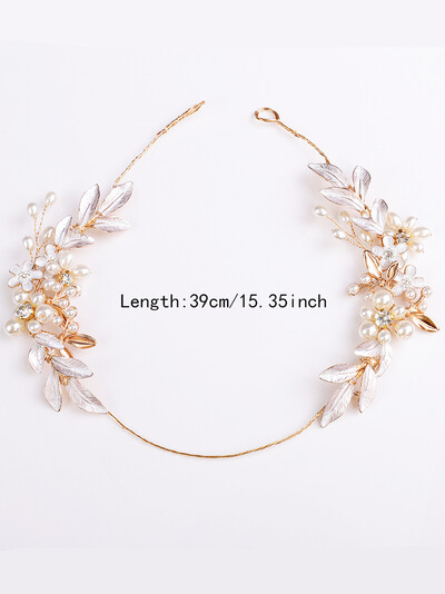 Αξεσουάρ Γάμου Πέρλες Λουλούδι Νυφικό Κεφαλόδεσμο Νυφικό Κόσμημα Μαλλιά Γάμου Περλέ Μαλλιά Τιάρες Χειροποίητο Κεφαλό