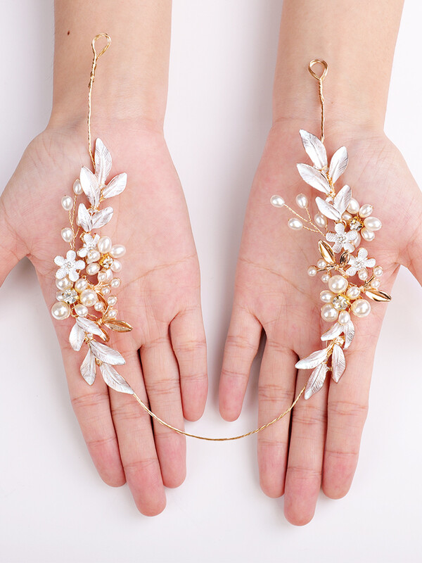 Αξεσουάρ Γάμου Πέρλες Λουλούδι Νυφικό Κεφαλόδεσμο Νυφικό Κόσμημα Μαλλιά Γάμου Περλέ Μαλλιά Τιάρες Χειροποίητο Κεφαλό