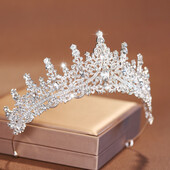 Itacazzo Bridal Headwear Bogat În Stil Elegant Demnitate Argintiu-Color Doamnelor Nunta Mireasă Tiara