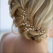 3/5 /9 Κομμάτια Γυναικείο μεταλλικό κλιπ μαλλιών με βελόνα σε σχήμα U, μαργαριτάρι νυφικό κλιπ μαλλιών, εργαλείο σχεδίασης χτενίσματος γάμου